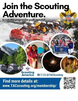 TAC Scouts BSA White Bar